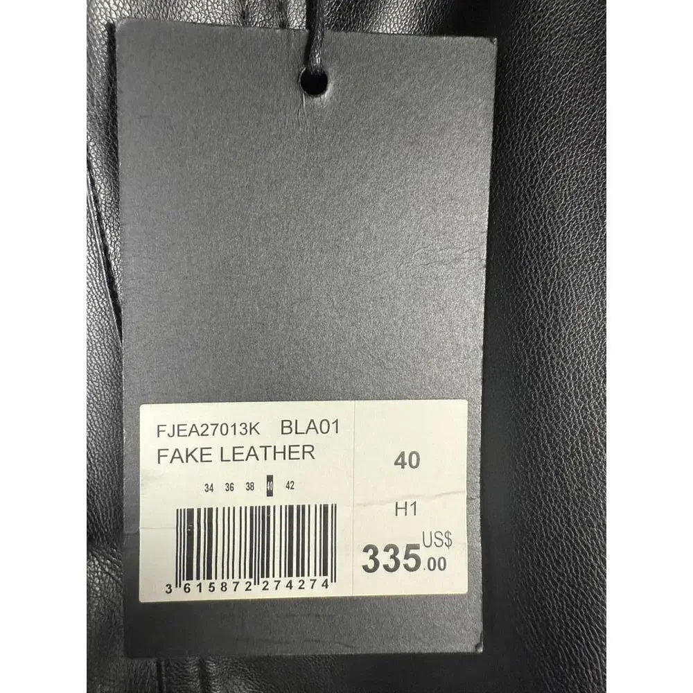 NWT The Kooples Black Leather Pants Size 40 - Picture 6 of 7